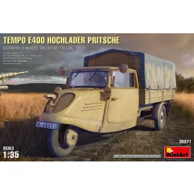   MiniArt Tempo E400 Hochlader Pritsche. German 3-Wheel Delivery Truck – 1:35 teherautó makett