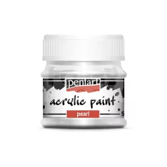   Pentart Gyöngyház ezüst színű akril bázisú hobbi festék 50 ml