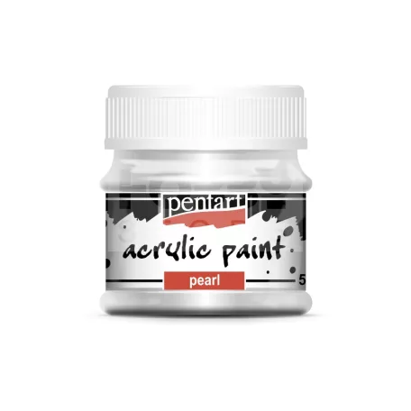 Pentart Gyöngyház ezüst színű akril bázisú hobbi festék 50 ml