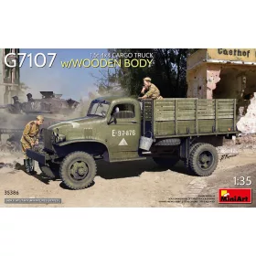   MiniArt 1,5t 4x4 G7107 Cargo Truck w/Wooden Body – 1:35 teherautó makett