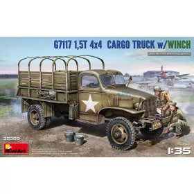   MiniArt 1,5t 4x4 G7117 Cargo Truck w/Winch – 1:35 teherautó makett