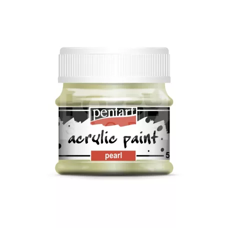 Pentart Gyöngyház zöld színű akril bázisú hobbi festék 50 ml