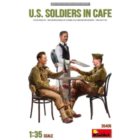 MiniArt U.S. Soldiers in Cafe – 1:35 figura makett