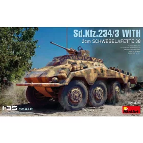   MiniArt Sd.Kfz.234/3 with 2cm Schwebelafette 38. – 1:35 harcjármű makett