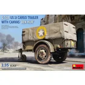   MiniArt G-518 US 1t Cargo Trailer Ben Hur w/Canvas – 1:35 dioráma-kiegészítő