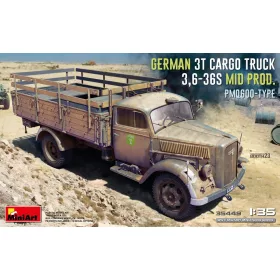   MiniArt German 3t Cargo Truck 3,6-36S Mid Prod. PmQ600-Type – 1:35 teherautó makett