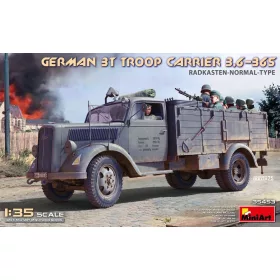   MiniArt German 3t Troop Carrier 3,6-36S Radkasten-Normal-Type – 1:35 teherautó makett