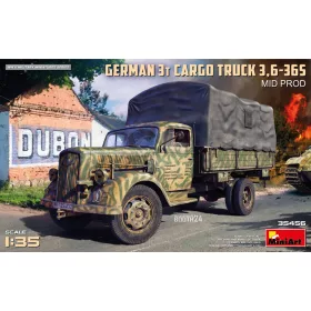   MiniArt German 3t Cargo Truck 3,6-36S Mid Prod – 1:35 teherautó makett
