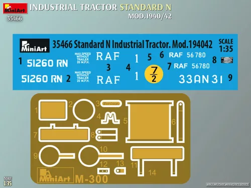 MiniArt Standard N Industrial Tractor. Mod.1940/42 – 1:35 munkagép makett