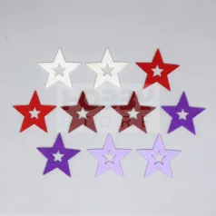   Filcfigura csillag "C", vegyes színben (10 db/cs) 35482