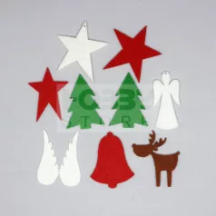   Filcfigura karácsonyi vegyes filcfigura ("C" vegyes, 9 db/cs) 35483