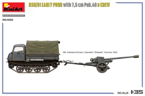 MiniArt RSO/01 Early Prod. with 7,5 cm Pak.40 & Crew – 1:35 harcjármű makett