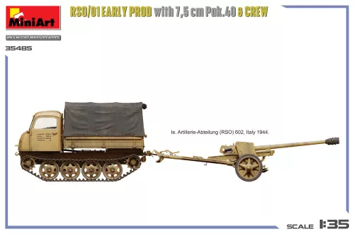 MiniArt RSO/01 Early Prod. with 7,5 cm Pak.40 & Crew – 1:35 harcjármű makett
