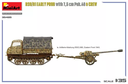 MiniArt RSO/01 Early Prod. with 7,5 cm Pak.40 & Crew – 1:35 harcjármű makett