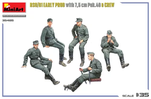 MiniArt RSO/01 Early Prod. with 7,5 cm Pak.40 & Crew – 1:35 harcjármű makett