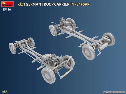 MiniArt Kfz.1 German Troop Carrier Type 170VK – 1:35 autó makett