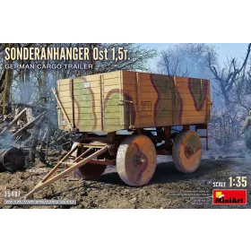   MiniArt Sonderanhanger Ost 1,5t. German Cargo Trailer – 1:35 dioráma-kiegészítő
