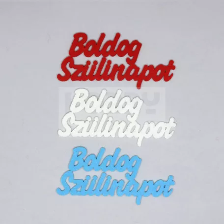Filc felirat "Boldog Szülinapot"  (3 db/cs), vegyes színben 35497