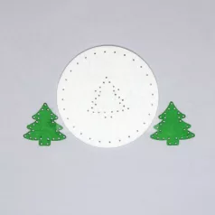   Filcfigura készlet, varrható (fehér kör és fenyő) 35500