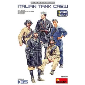   MiniArt Italian Tank Crew. Resin Heads – 1:35 figura makett