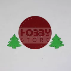  Filcfigura készlet, varrható (bordó kör és fenyő) 35502