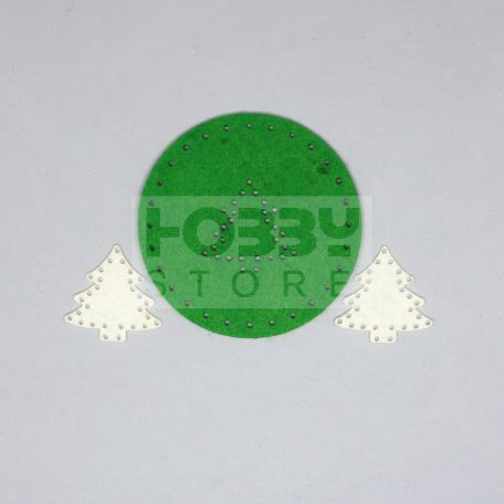 Filcfigura készlet, varrható (zöld kör és fenyő) 35503