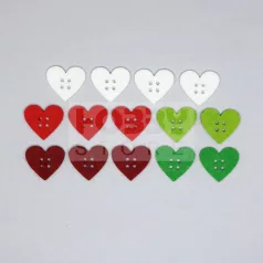   Filcfigura szív alakú "gomb" KARÁCSONY (14 db/cs) 35518