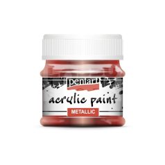   Pentart Metál bordó színű akrilfesték - hobbi festék 50 ml 3554