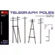 MiniArt Telegraph Poles – 1:35 dioráma-kiegészítő