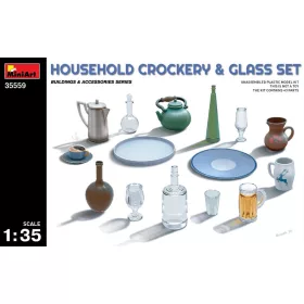   MiniArt Household Crockery & Glass Set – 1:35 dioráma-kiegészítő