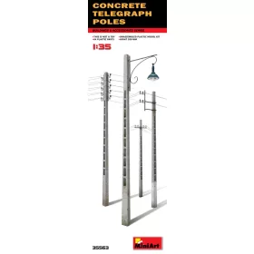   MiniArt Concrete Telegraph Poles – 1:35 dioráma-kiegészítő