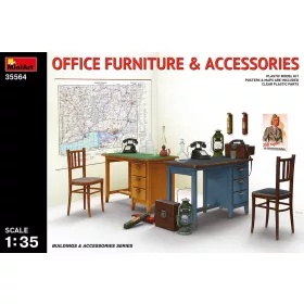   MiniArt Office Furniture & Accessories – 1:35 dioráma-kiegészítő