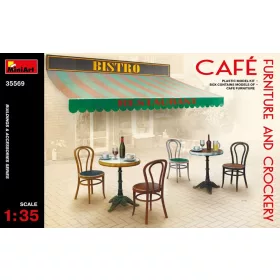   MiniArt Cafe Furniture & Crockery – 1:35 dioráma-kiegészítő