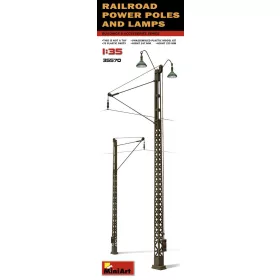   MiniArt Railroad Power Poles & Lamps – 1:35 dioráma-kiegészítő