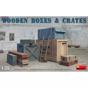   MiniArt Wooden Boxes & Crates – 1:35 dioráma-kiegészítő
