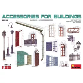   MiniArt Accessories for Buildings – 1:35 dioráma-kiegészítő