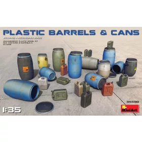   MiniArt Plastic Barrels & Cans – 1:35 dioráma-kiegészítő