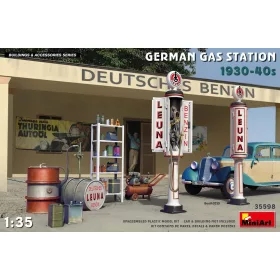   MiniArt German Gas Station 1930-40s – 1:35 dioráma-kiegészítő