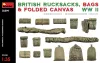 MiniArt British Rucksacks, Bags & Folded Canvas WW2 – 1:35 dioráma-kiegészítő