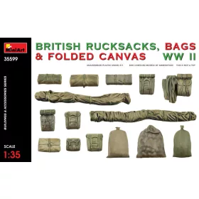   MiniArt British Rucksacks, Bags & Folded Canvas WW2 – 1:35 dioráma-kiegészítő