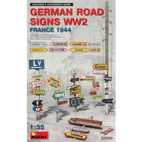   MiniArt German Road Signs WW2 (France 1944) – 1:35 dioráma-kiegészítő