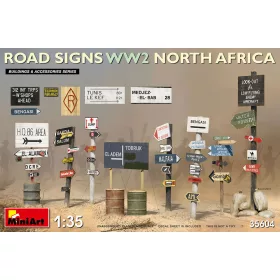   MiniArt Road Signs WW2 (N.Africa) – 1:35 dioráma-kiegészítő