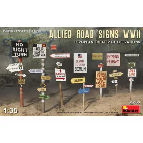   MiniArt Allied Road SignsWWII. European Theatre of Oper. – 1:35 dioráma-kiegészítő