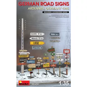   MiniArt German Road Signs WW2 (Ardennes, Germany 1945) – 1:35 dioráma-kiegészítő