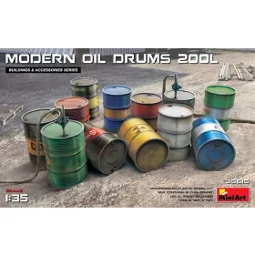   MiniArt Modern Oil Drums (200l) – 1:35 dioráma-kiegészítő