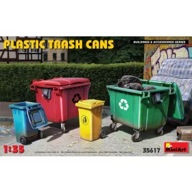 MiniArt Plastic Trash Cans – 1:35 dioráma-kiegészítő