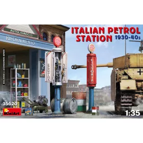   MiniArt Italian Petrol Station 1930-40s – 1:35 dioráma-kiegészítő