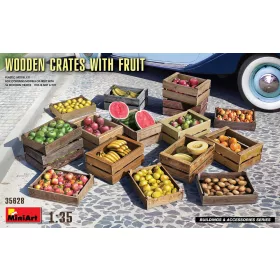   MiniArt Wooden Crates with Fruit – 1:35 dioráma-kiegészítő