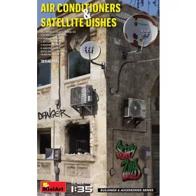   MiniArt Air Conditioners & Satellite Dishes – 1:35 dioráma-kiegészítő