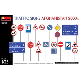   MiniArt Traffic Signs. Afghanistan 2000's – 1:35 dioráma-kiegészítő